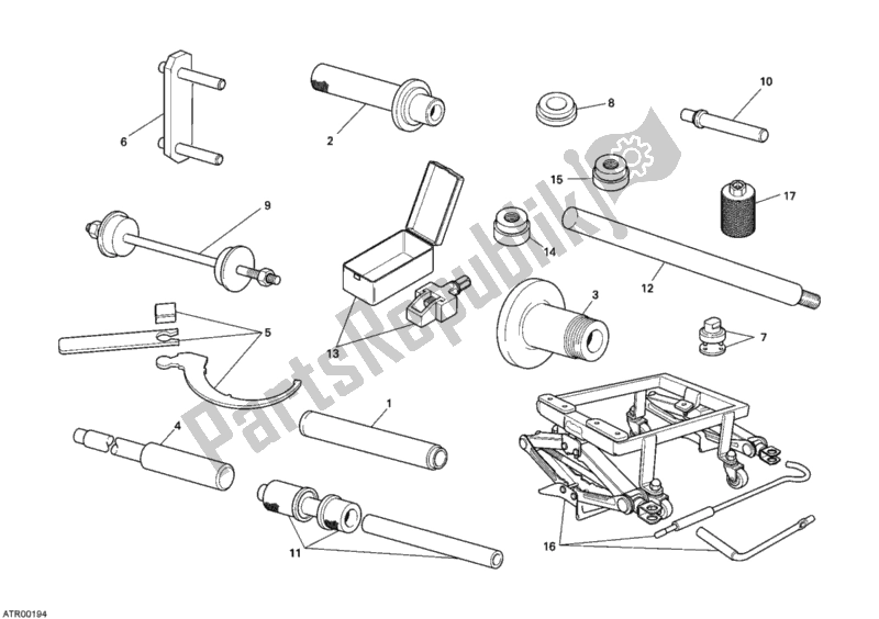 All parts for the Workshop Service Tools, Frame of the Ducati Superbike 1198 S 2009